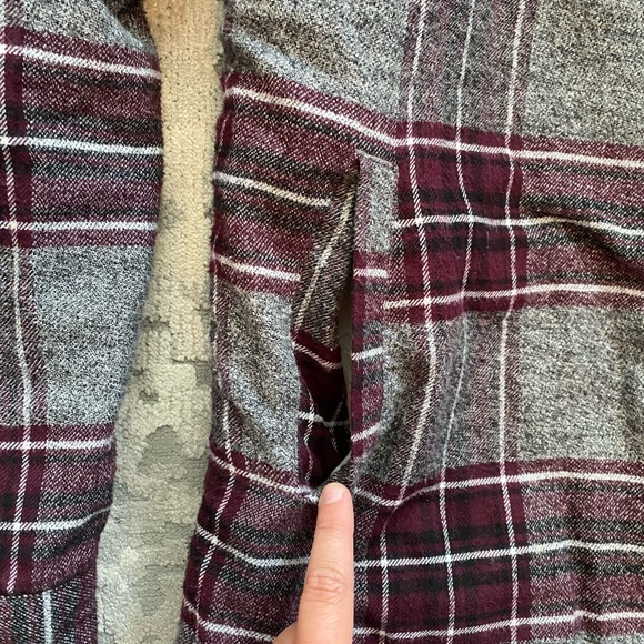 PACSUN Flannel Shirt Jacket Sherpa - Picture 5 of 5